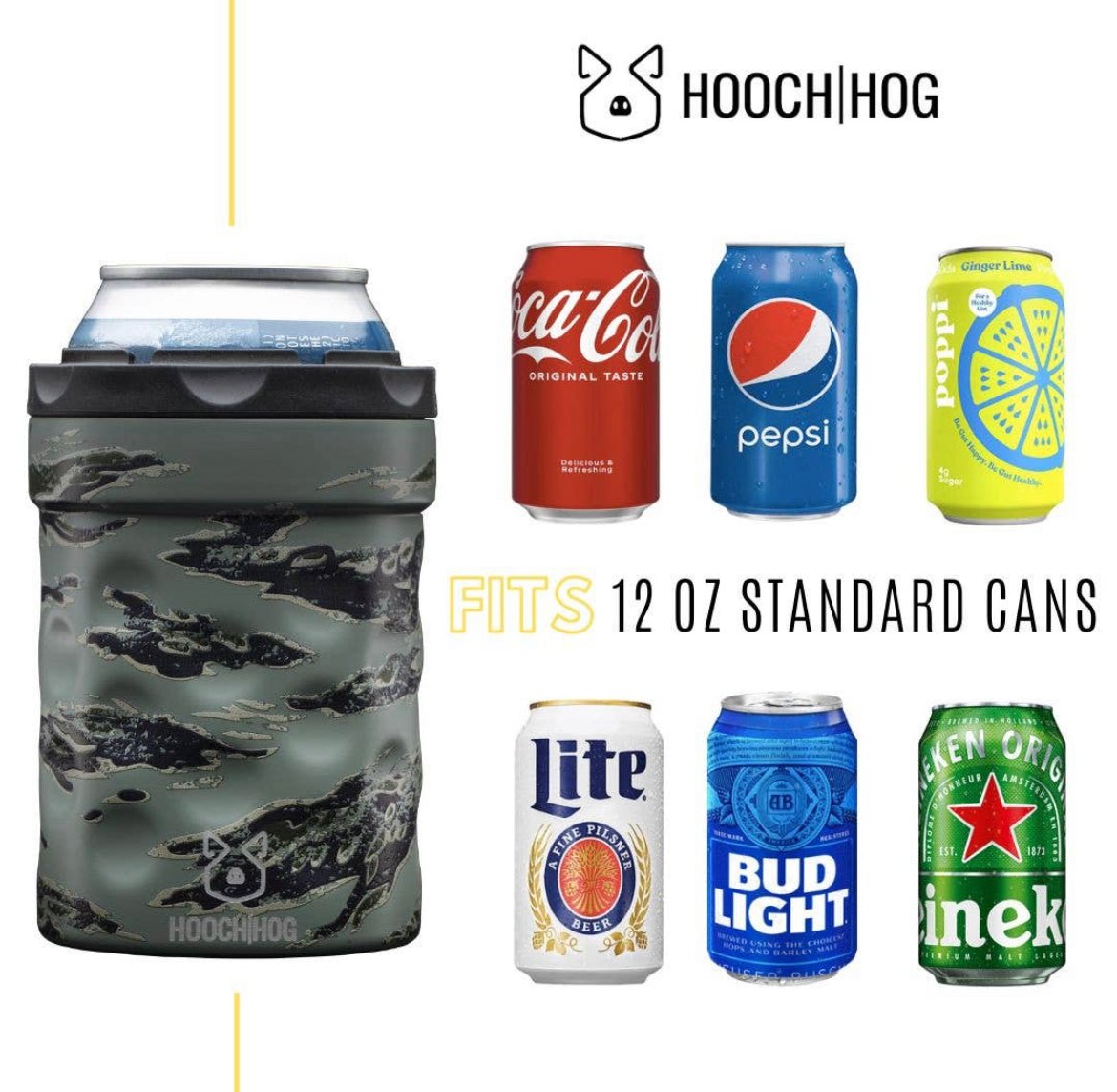 Hooch|Hog Koozie Green Camouflage